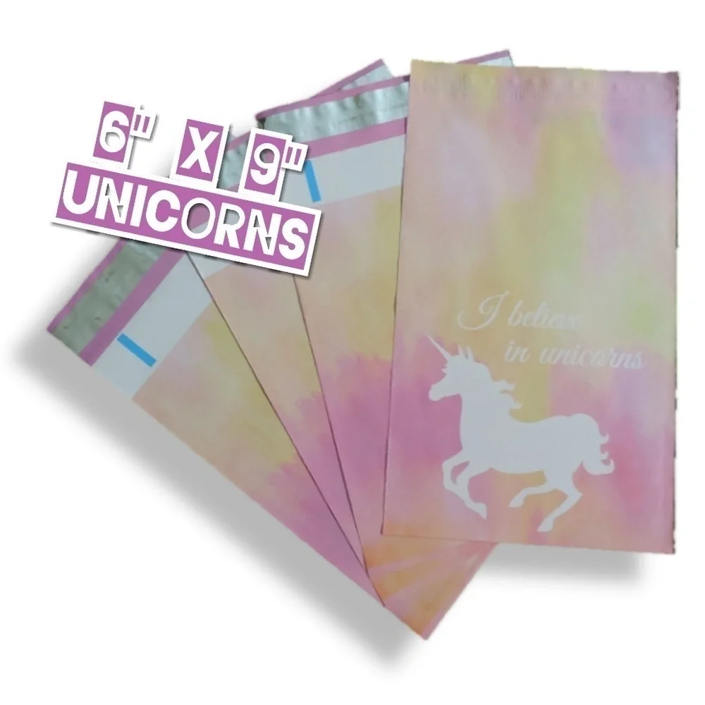 100 Poly Mailers 6x9 Unicorns